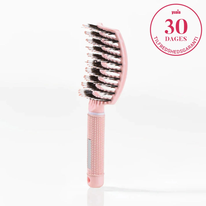 Curved Paddle Brush - Hårbørste med vildsvinehår