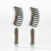Curved Paddle Brush - Hårbørste med vildsvinehår