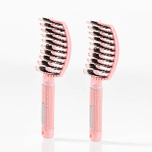 Curved Paddle Brush - Hårbørste med vildsvinehår