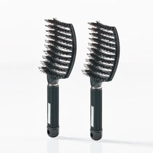 Curved Paddle Brush - Hårbørste med vildsvinehår