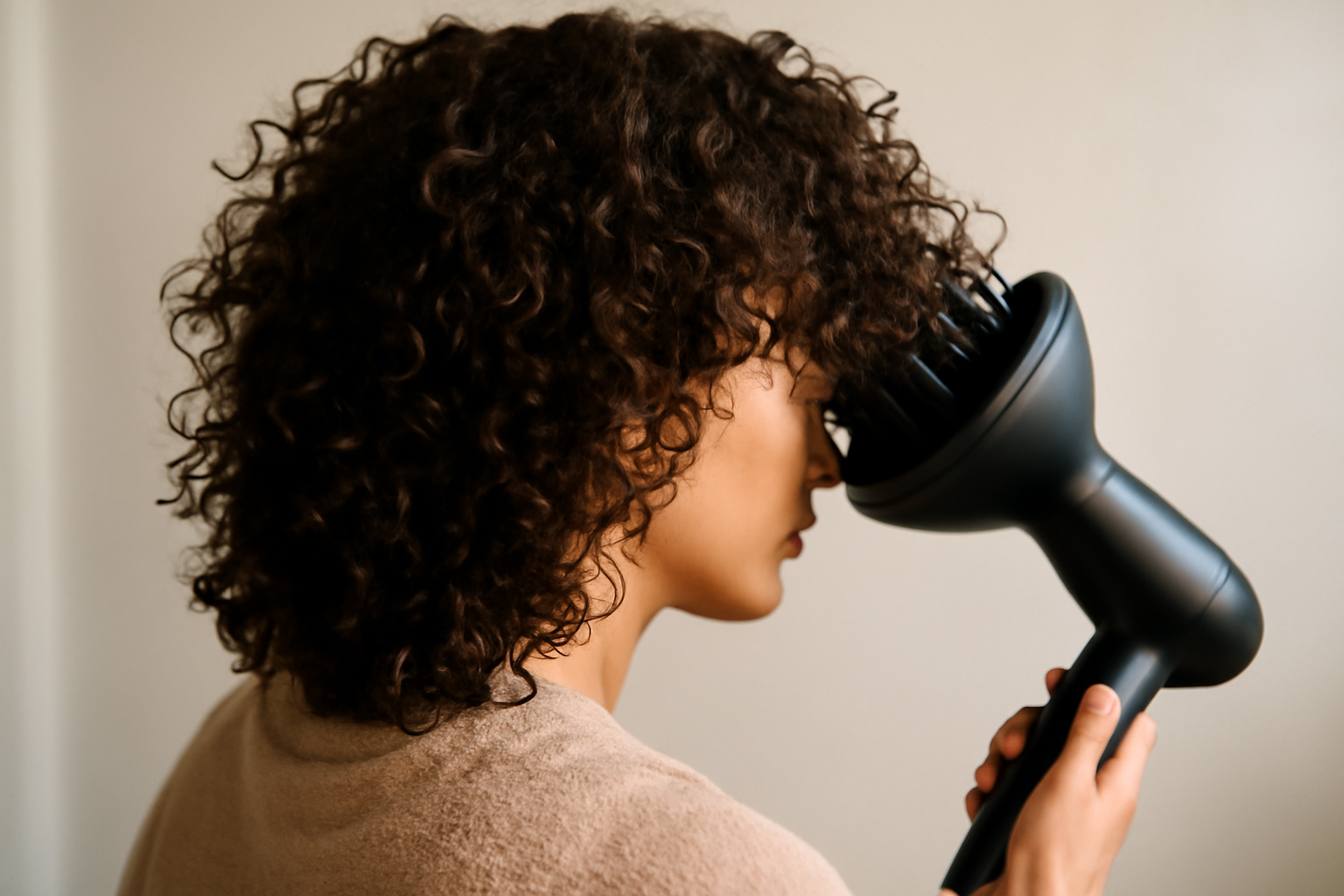 Sådan tørrer du krøllet hår uden krus: Eksperttips til glatte resultater