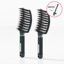 2 stk. Curved Paddle Brush + Gratis Gave