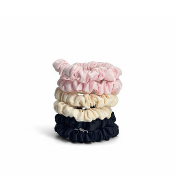 6-pak Soft Satin Scrunchies Small