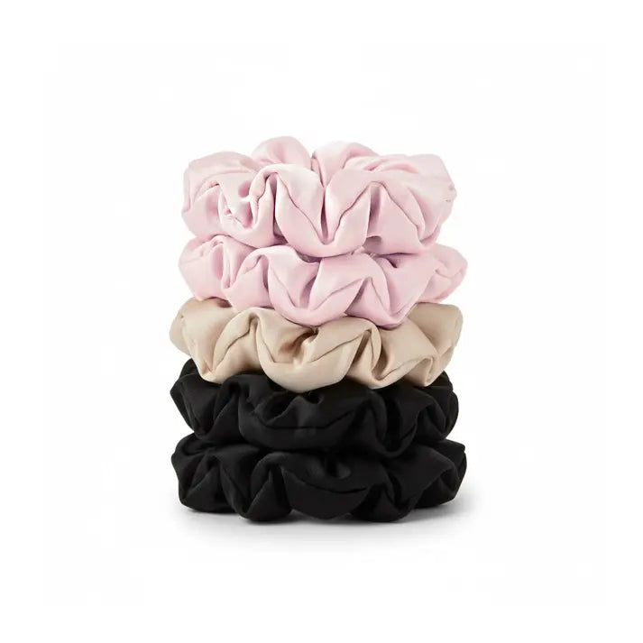 5-pak Soft Satin Scrunchies - Medium