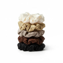 5-pak Soft Satin Scrunchies - Medium