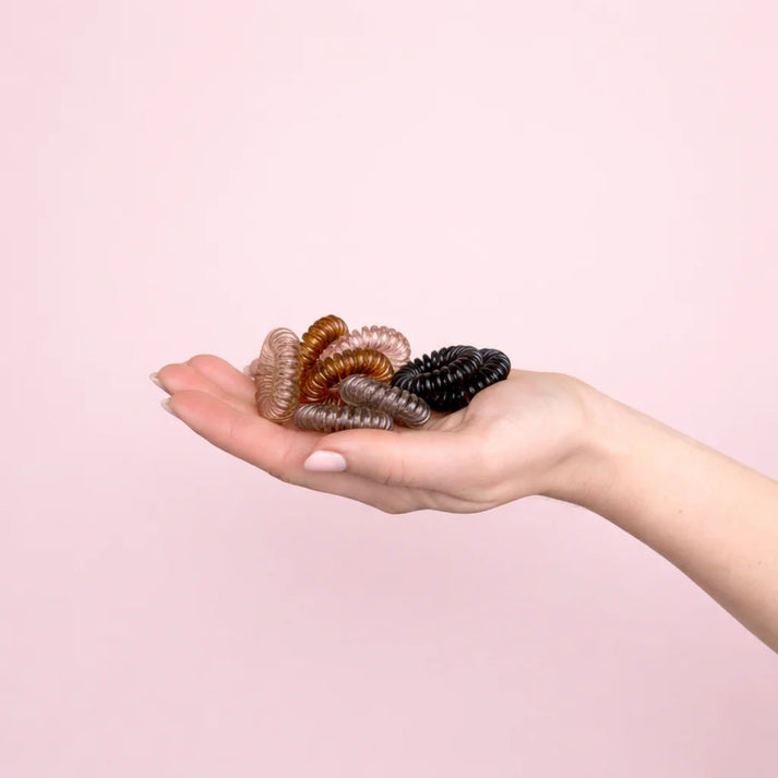 8-Pak Spiral Hårelastikker