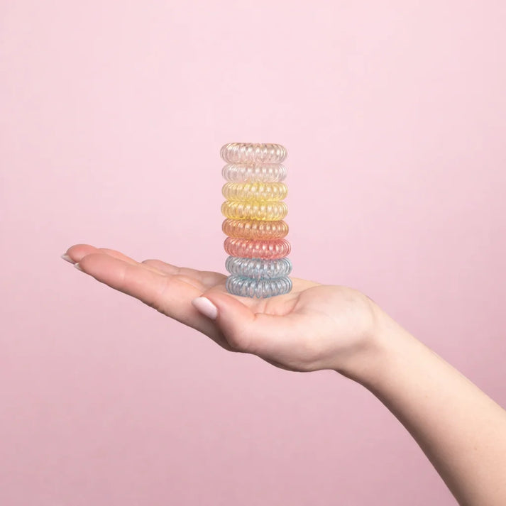 8-Pak Spiral Hårelastikker