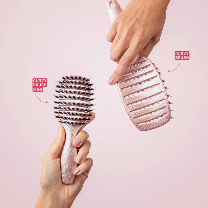Mini Curvy Brush - Hårbørste med vildsvinehår