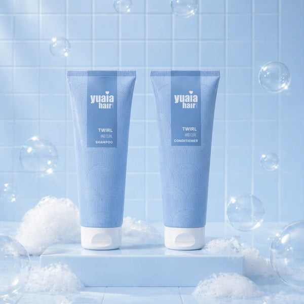 Twirl and Curl Shampoo og Conditioner 250 ml | Curly Girl Godkendt | Sulfatfri & Silikonfri | Til Krøllet Hår | Vegansk
