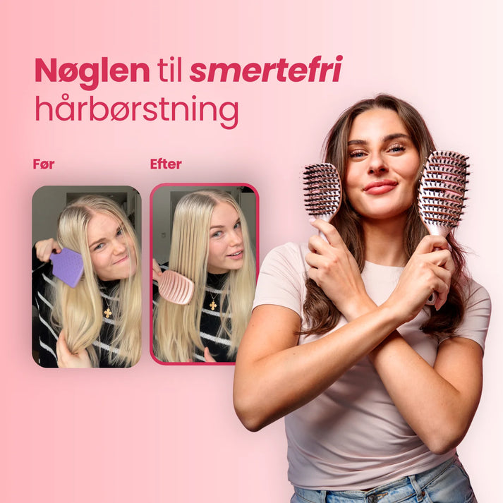 Mini Curvy Brush - Hårbørste med vildsvinehår