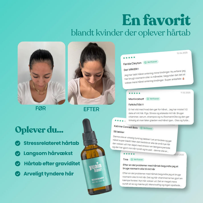 2 stk. Rosmarin hårolie + Gratis Gave