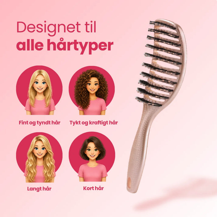 Curvy Brush - Hårbørste med vildsvinehår