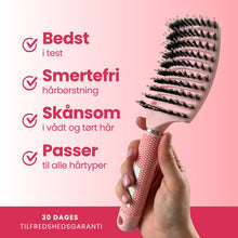 Curved Paddle Brush - Hårbørste med vildsvinehår