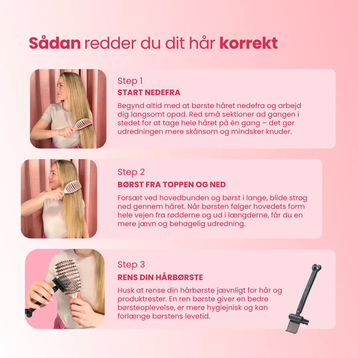 Curvy Brush - Hårbørste med vildsvinehår