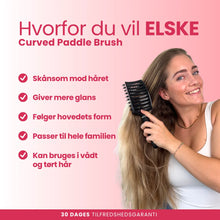 Curved Paddle Brush - Hårbørste med vildsvinehår