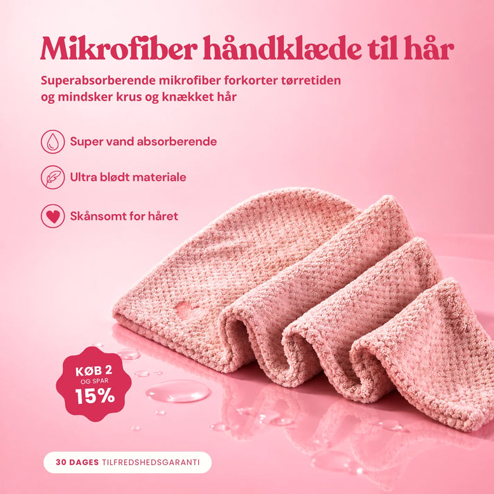 Mikrofiber håndklæde til hår