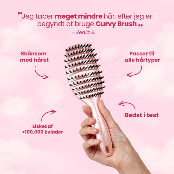 Curvy Brush - Hårbørste med vildsvinehår