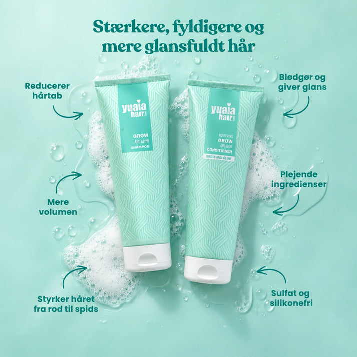Grow and Glow Shampoo og Conditioner 250 ml - sulfatfri & silikonefri