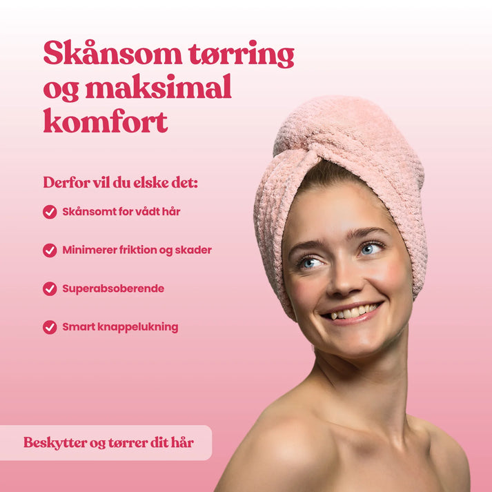 Mikrofiber håndklæde til hår