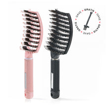 2 stk. Curved Paddle Brush + Gratis Gave