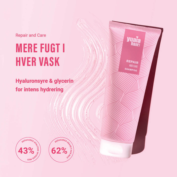 Repair and Care Shampoo 250 ml - sulfatfri & silikonefri