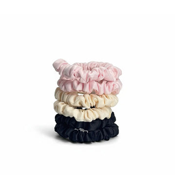 6-pak Soft Satin Scrunchies Small