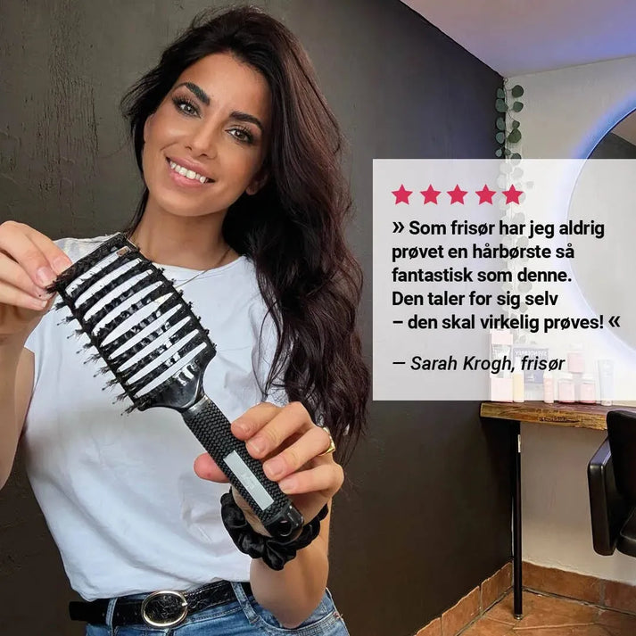 2 stk. Curved Paddle Brush + Gratis Gave